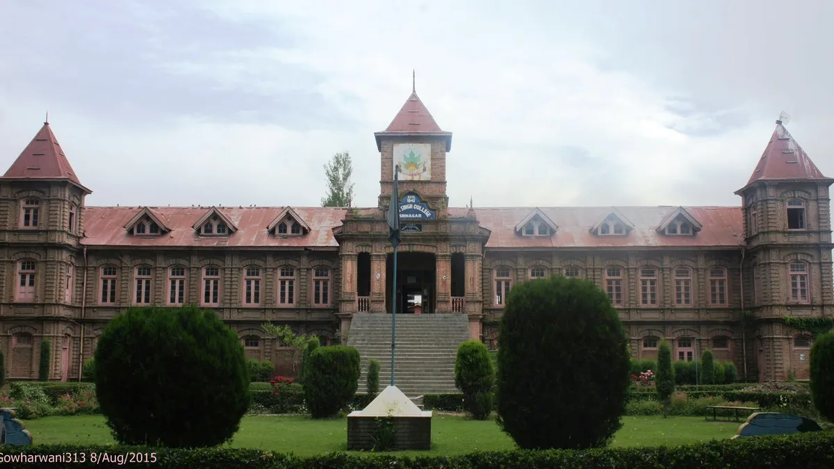 Amar Singh College in Srinagar, a constituent college of Cluster University of Srinagar (representative image)