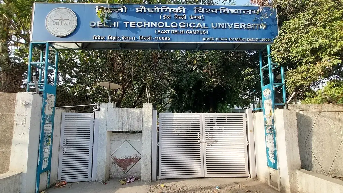 The entrance gate of Delhi Technological University's East Delhi campus at Vivek Vihar (representative image).