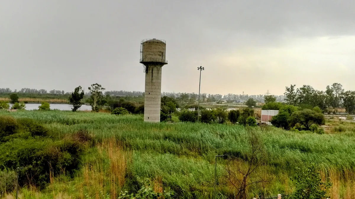 A water tower on the PGIMS Rohtak campus in Haryana (representative image).