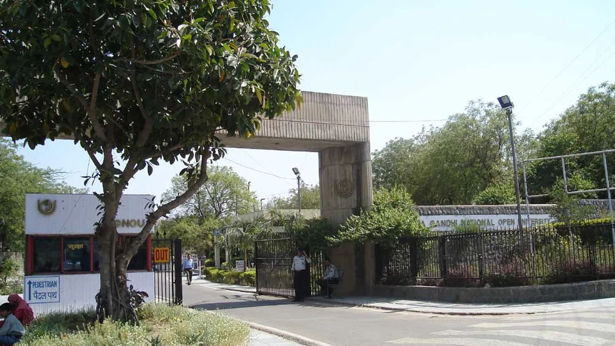 The entrance gate of the IGNOU campus in New Delhi (representative image)