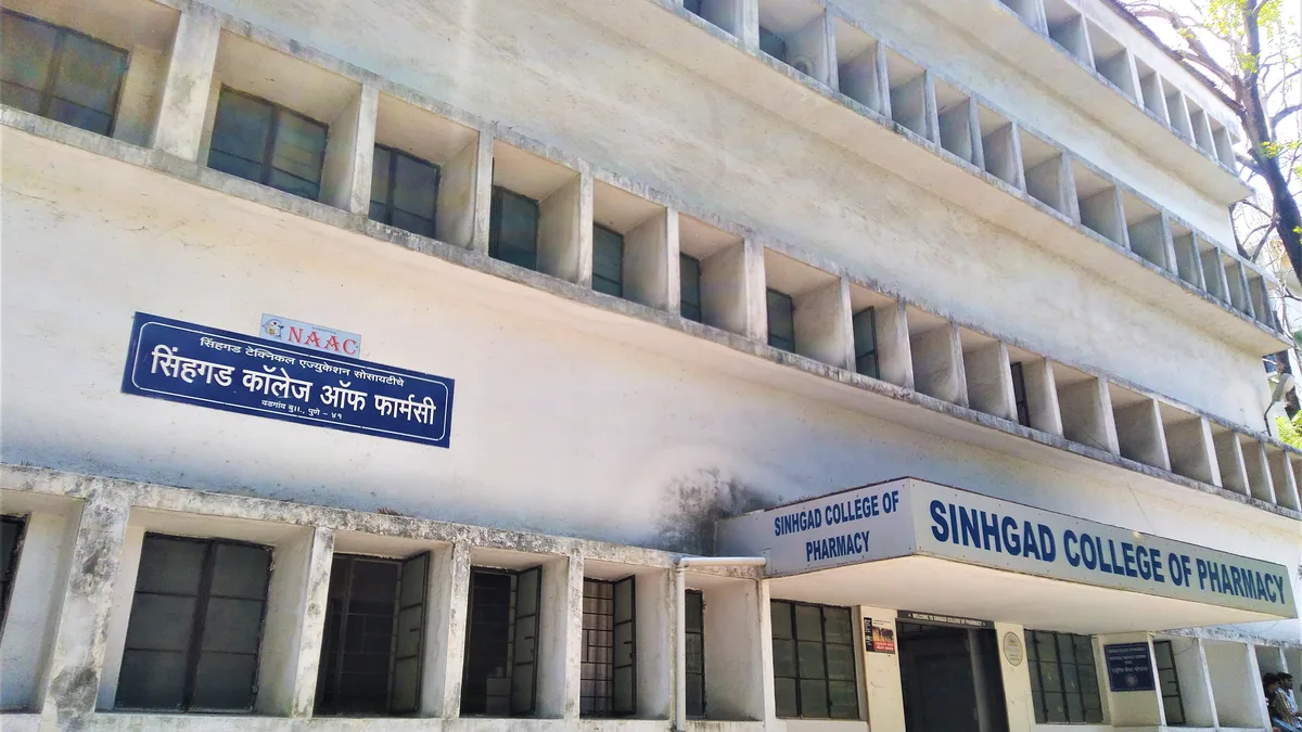 Sinhgad College of Pharmacy, Pune. Students allotted a seat in CAP round 4 must report to their college by October 24, 2026. (Representational image.)