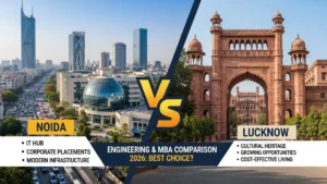 Lucknow vs Noida 2026:Engineering और MBA के लिए बेहतर मौका? fees, placement और infrastructure की पूरी तुलना