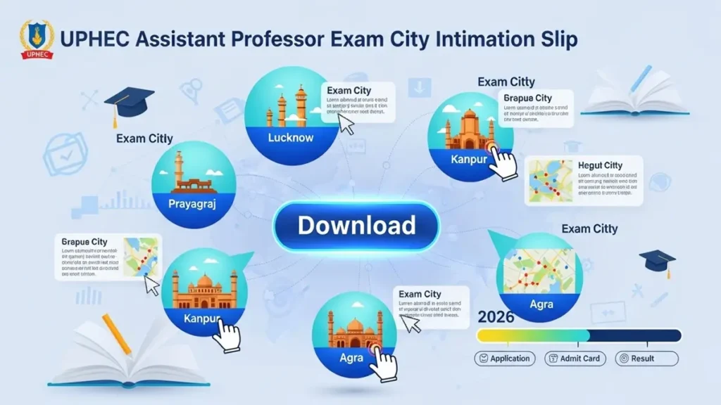 UPHESC Assistant Professor Exam City Intimation Slip 2026