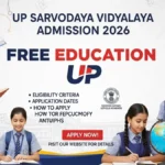 up sarvodaya vidyalaya free admission 2026